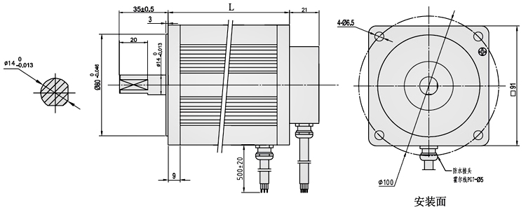90mm工業(yè)級(jí)直流無(wú)刷電機(jī)